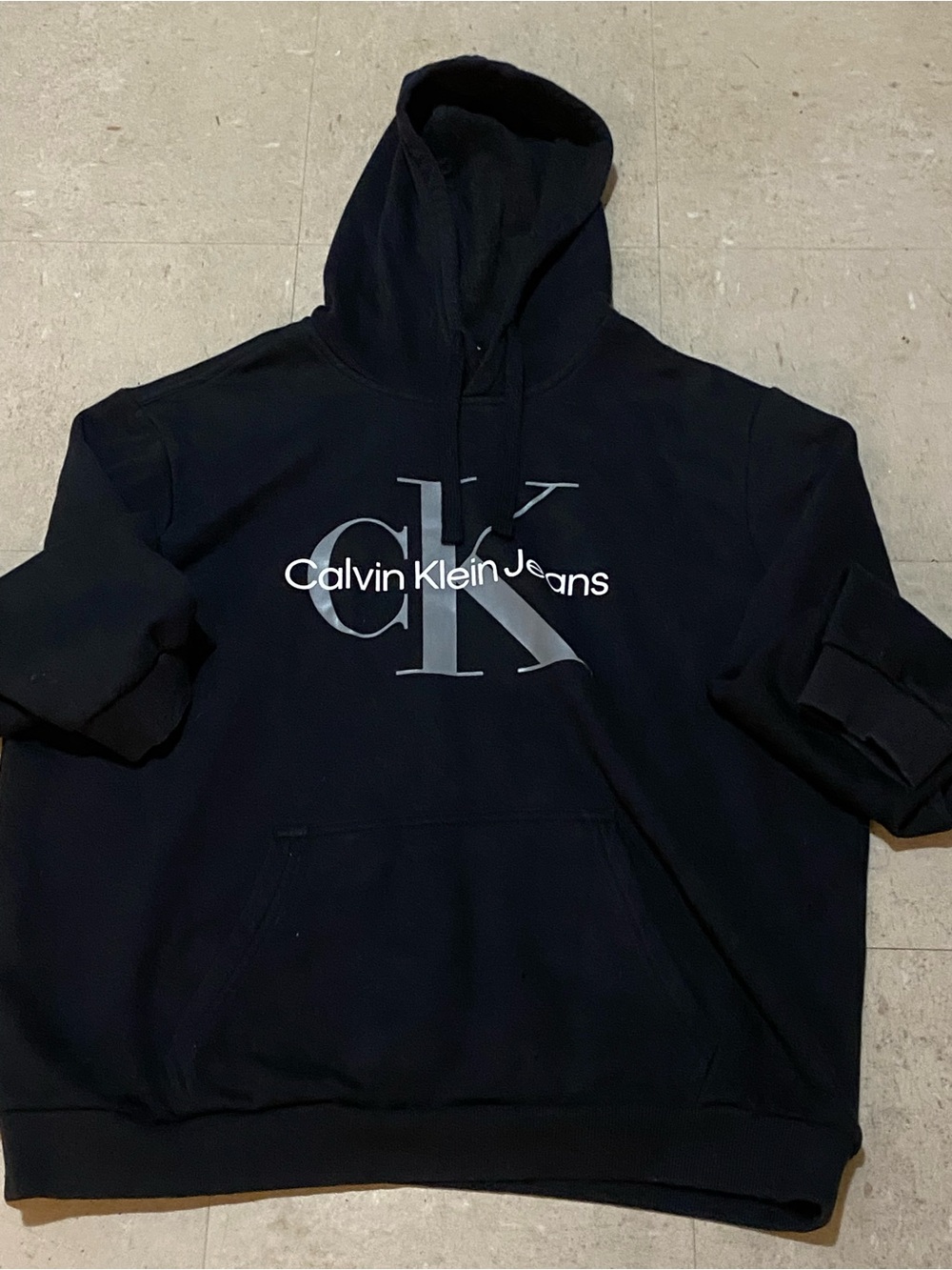 Calvin Klein Jeans Men's Black Logo Hoodie Sweater